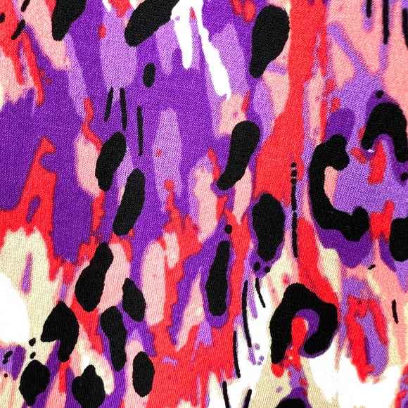 NWOT JMS Just My Size Plus 2X 18W 20W Stretchy Pink Purple Blouse Shirt Top - Picture 6 of 7